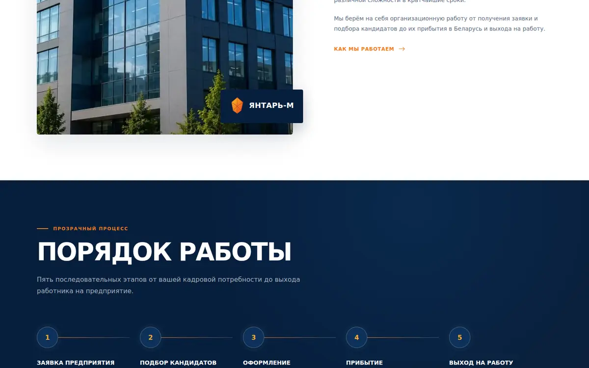 Янтарь-М — Услуги и категории персонала